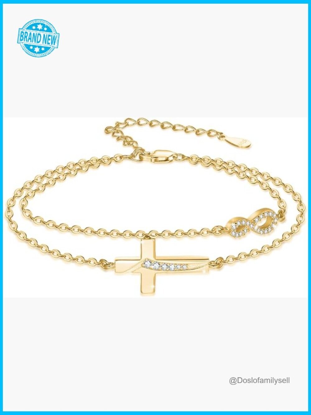 Sterling Silver Cross Infinity Bracelet Elegant Faith Jewelry Gift for Women